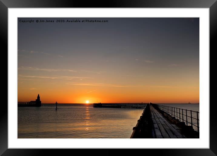 January sunrise over the North Sea Framed Mounted Print by Jim Jones