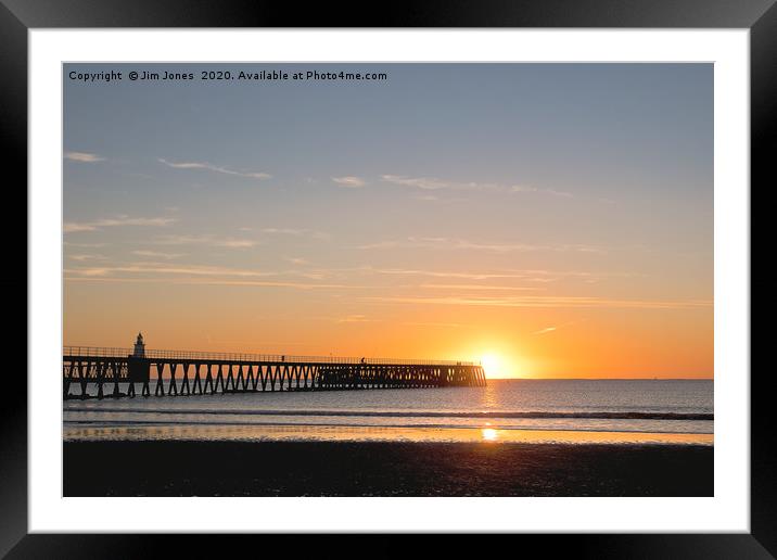 North Sea Sunrise. Framed Mounted Print by Jim Jones
