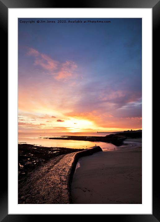 December Sunrise over Cullercoats Bay Framed Mounted Print by Jim Jones