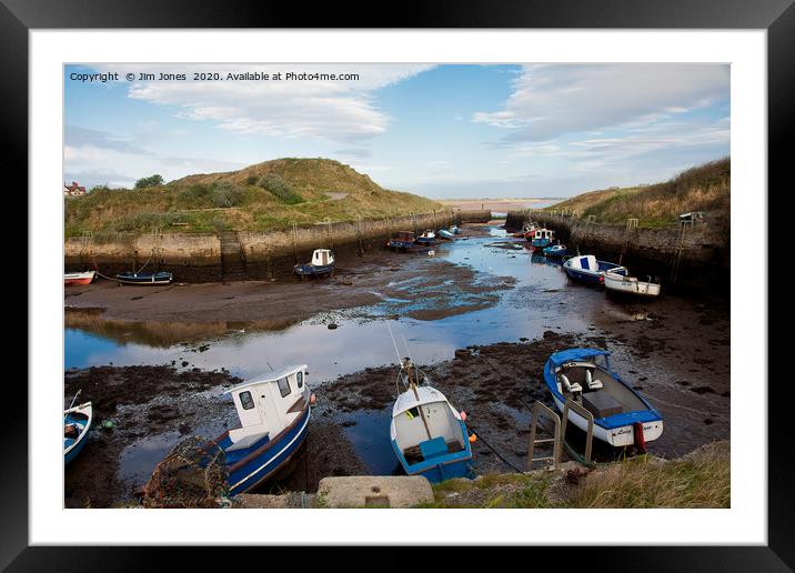 Seaton Sluice Harbour in Northumberland Framed Mounted Print by Jim Jones