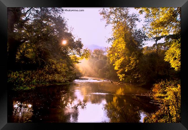 Autumn Sunshine on the River Blyth (2) Framed Print by Jim Jones