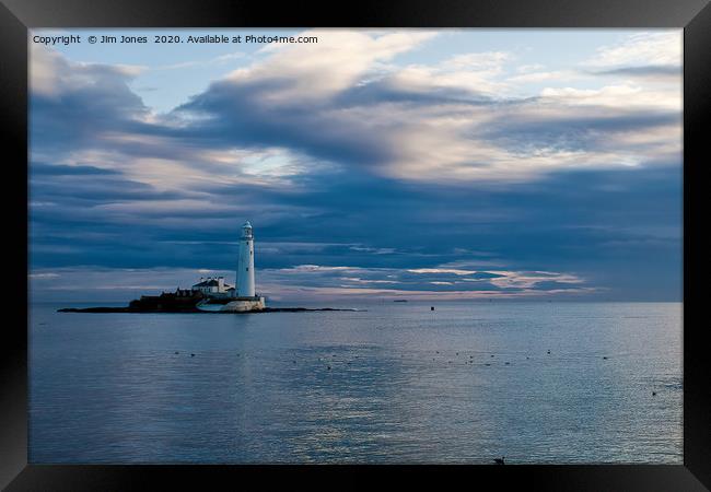 Calm start to an August morning. Framed Print by Jim Jones