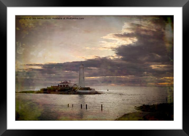 Artistic St Mary's Island Framed Mounted Print by Jim Jones