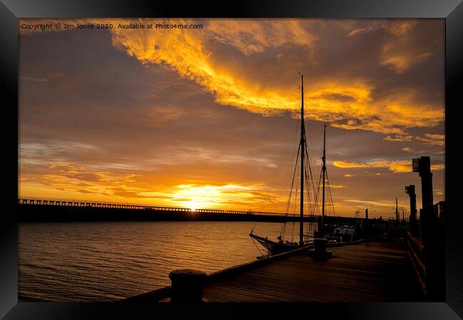 October sunrise on the River Blyth Framed Print by Jim Jones