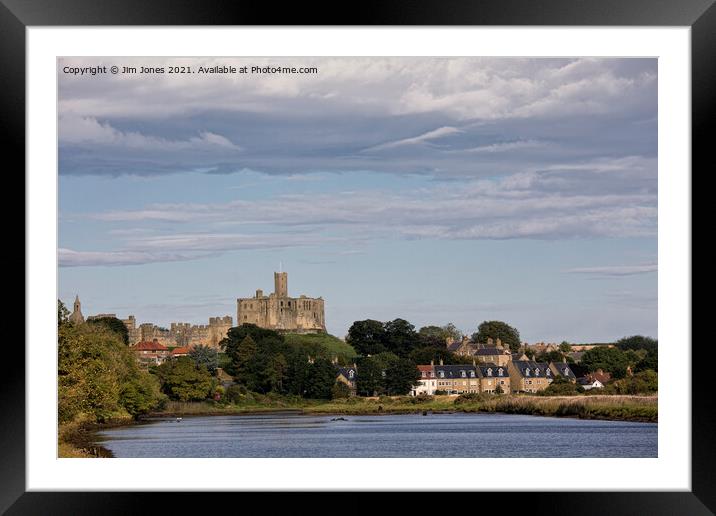 Warkworth Castle in Northumberland Framed Mounted Print by Jim Jones