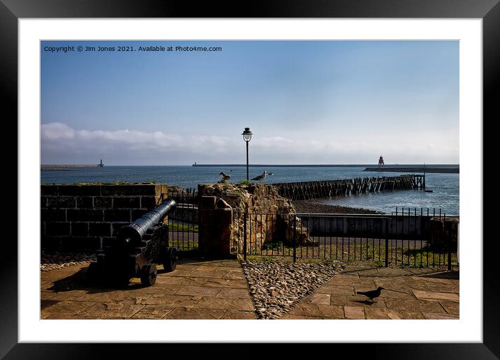 Guarding the mouth of the River Tyne Framed Mounted Print by Jim Jones