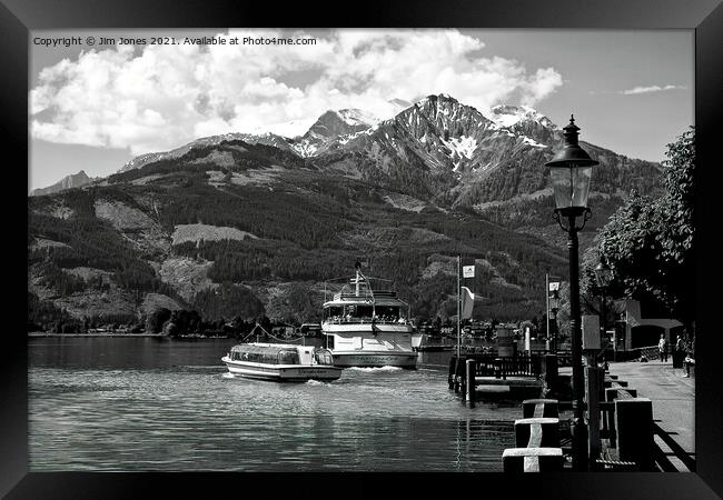 Zell am See in Black and White Framed Print by Jim Jones