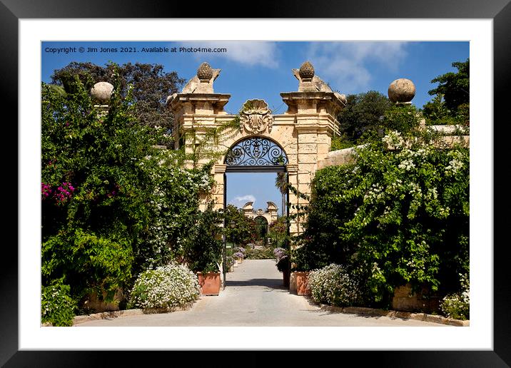 Palazzo Parisio, Naxxar, Malta Framed Mounted Print by Jim Jones