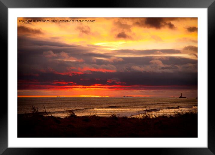Xmas day sunrise Framed Mounted Print by Jim Jones