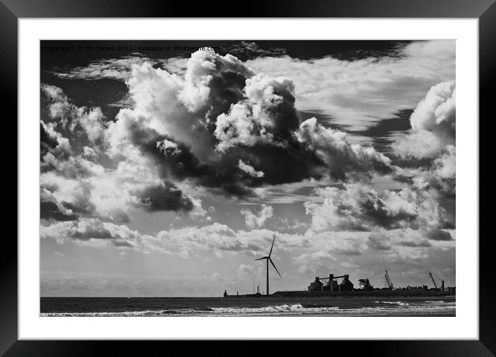Big Monochrome Sky Framed Mounted Print by Jim Jones