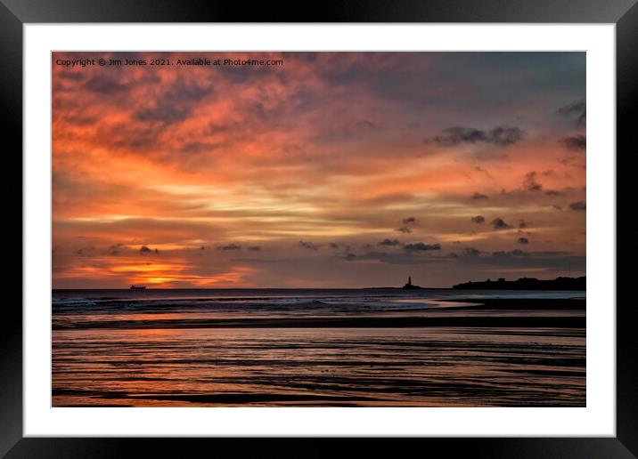 Red Sky in the Morning. Framed Mounted Print by Jim Jones