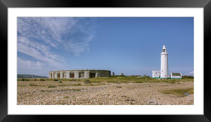 Hurst Spit Lighthouse and Hurst Castle Framed Mounted Print by Ian Jones