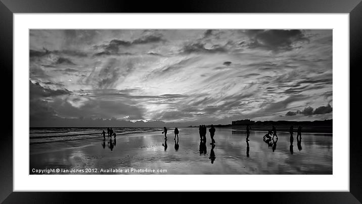 Shadows and Silhouettes at sunset Framed Mounted Print by Ian Jones