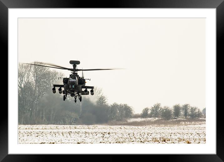 Apache in the snow Framed Mounted Print by Ian Jones