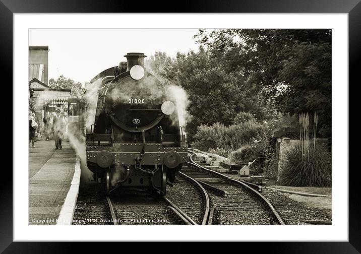 Steam locomotive Framed Mounted Print by Ian Jones