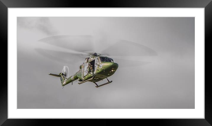 Military helicopter Framed Mounted Print by Ian Jones