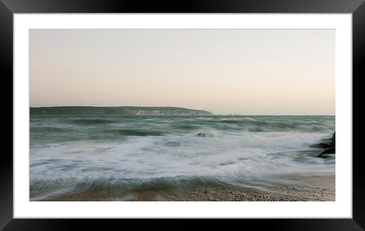 Sunset at Milford on Sea Framed Mounted Print by Ian Jones