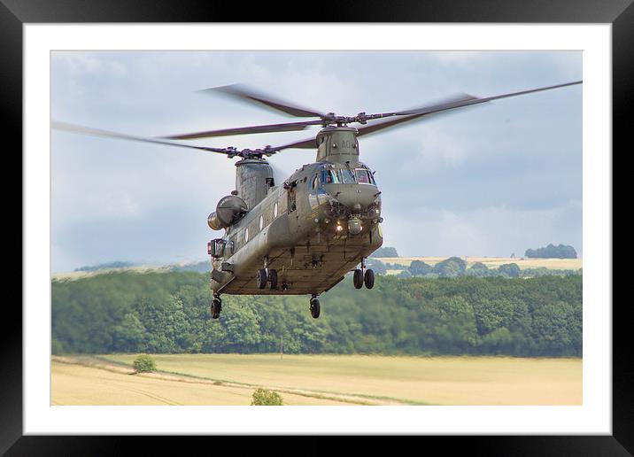 RAF Chinook CH47 Framed Mounted Print by Ian Jones