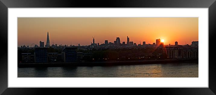 London Sunset Framed Mounted Print by John Wilmshurst
