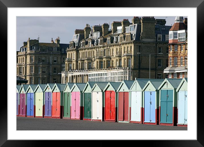 Beach Huts Framed Mounted Print by James Palmer