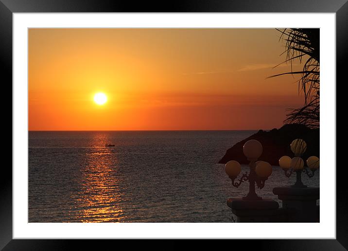 Ibiza Sunset Framed Mounted Print by James Palmer