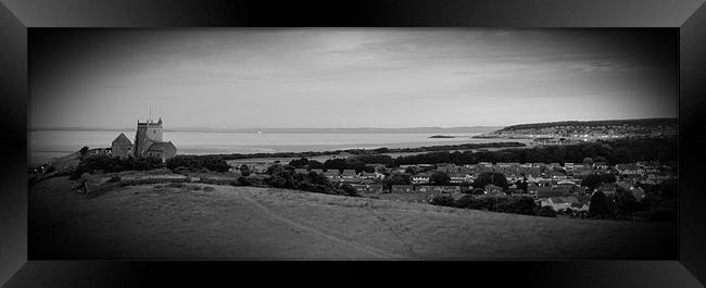 Uphill View of Weston Framed Print by mark mcrae