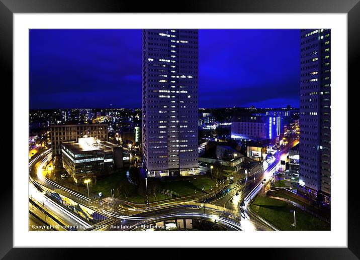 The City Never Sleeps Framed Mounted Print by Victoria Bowie