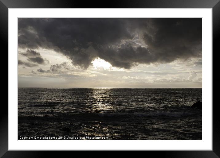Stormy Sky Framed Mounted Print by Victoria Bowie