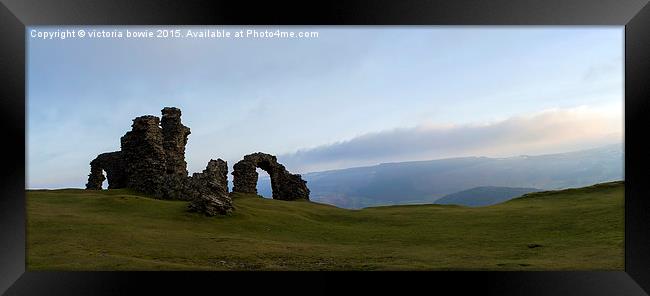 Castell Dinas Bran (Crow Castle) Framed Print by Victoria Bowie