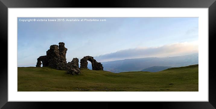 Castell Dinas Bran (Crow Castle) Framed Mounted Print by Victoria Bowie