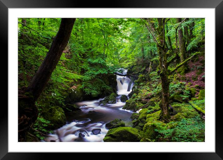 Torrent Walk Waterfall Framed Mounted Print by Victoria Bowie