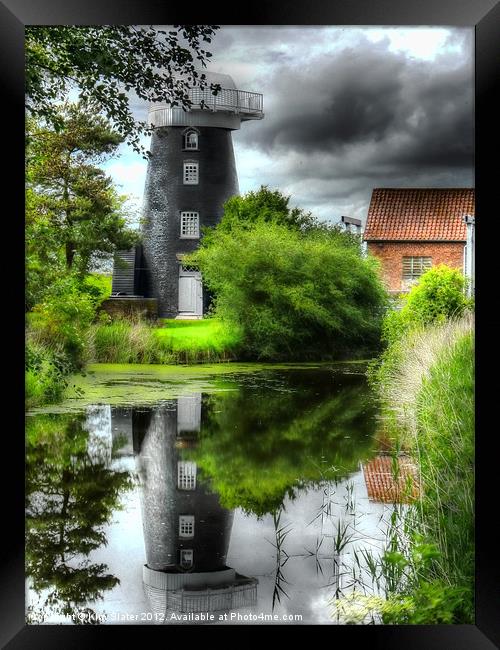 Norton Marsh Mill Framed Print by Kim Slater