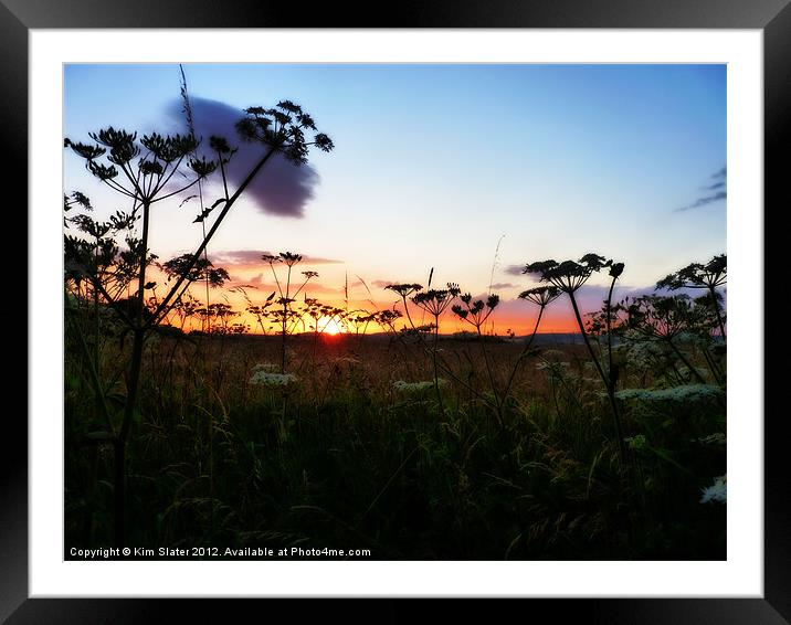 Wye Sunset Framed Mounted Print by Kim Slater