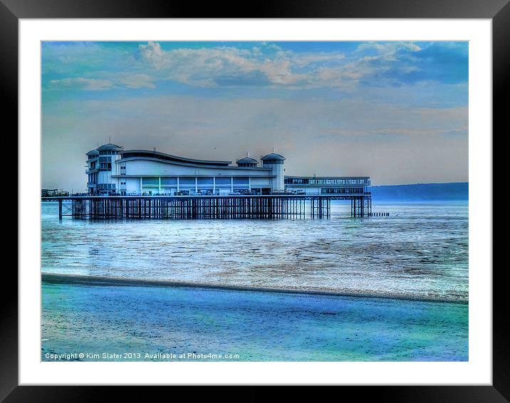 Weston Super Mare Pier Framed Mounted Print by Kim Slater