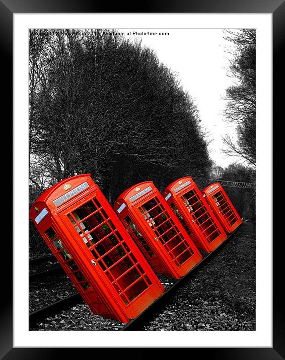 Telephone Line! Framed Mounted Print by Kim Slater