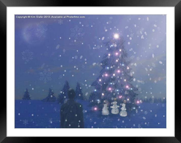 Night of the Snowmen Framed Mounted Print by Kim Slater