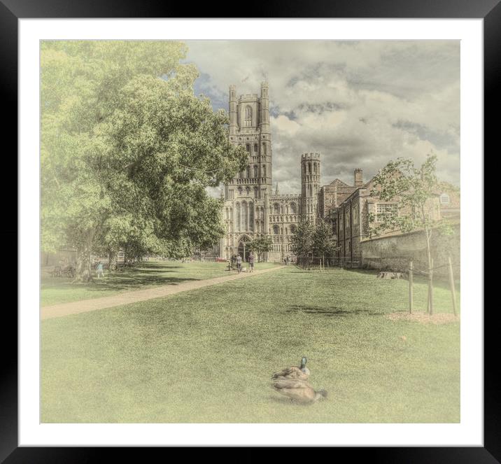 Ely Cathedral Framed Mounted Print by Kim Slater