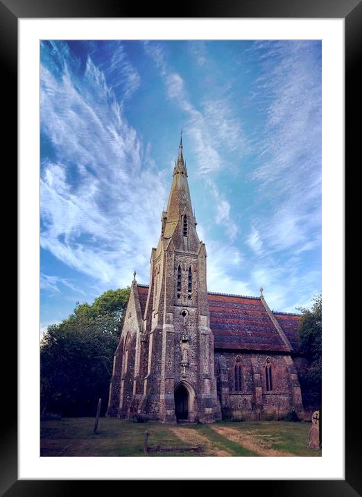 St Catherine’s Church Framed Mounted Print by Kim Slater