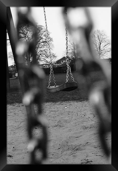 Park swing Framed Print by tim  barker