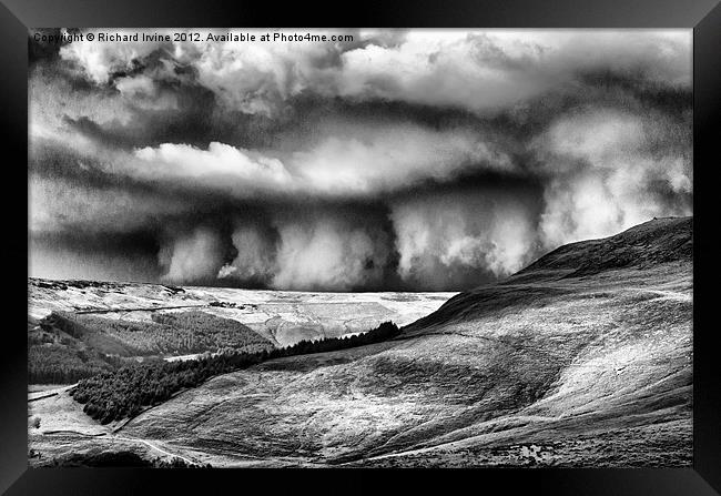 Wall of Cloud B&W Framed Print by Richard Irvine