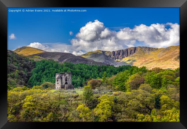 Dolbadarn Castle Llanberis Snowdonia Framed Print by Adrian Evans