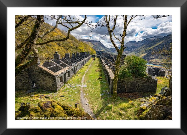 Anglesey Barracks Dinorwic Quarry Llanberis  Framed Mounted Print by Adrian Evans