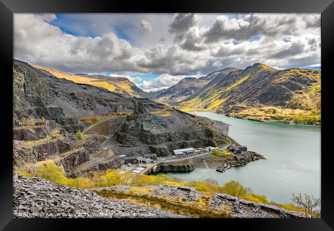 Llyn Peris Snowdonia Llanberis  Framed Print by Adrian Evans