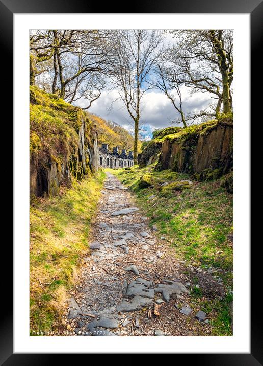 Anglesey Barracks Dinorwic Quarry Snowdonia Framed Mounted Print by Adrian Evans