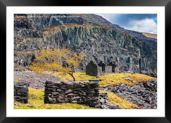 Dinorwic Slate Quarry North Wales Framed Mounted Print by Adrian Evans