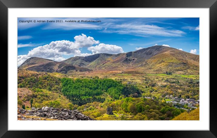 Landscape Snowdonia Wales  Framed Mounted Print by Adrian Evans