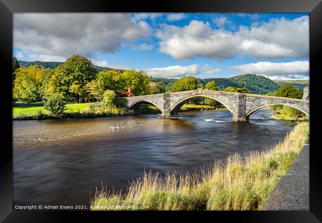 Pont Fawr Bridge Llanrwst Framed Print by Adrian Evans