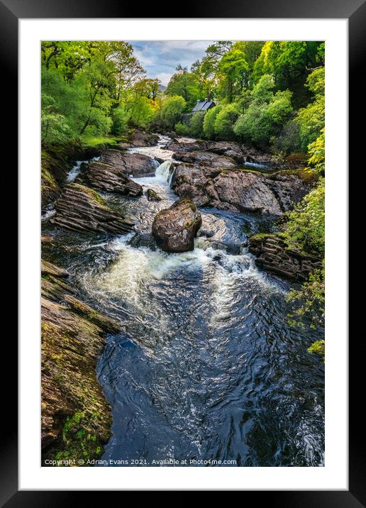 River Llugwy Snowdonia Wales Framed Mounted Print by Adrian Evans