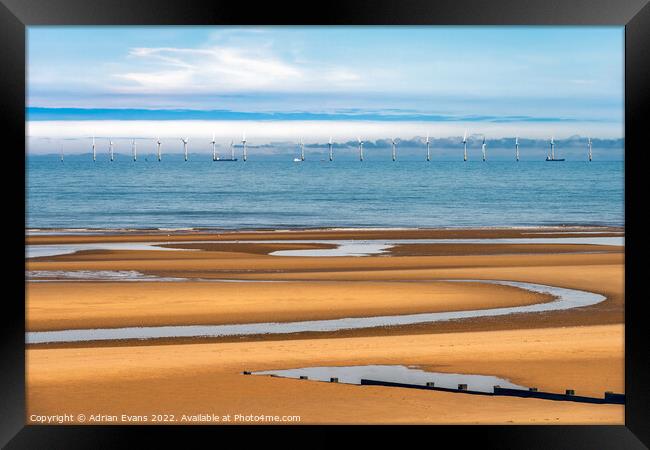 Rhyl Flats Offshore Wind Farm Framed Print by Adrian Evans