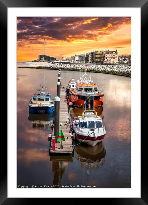 Rhyl Harbour Wales Framed Mounted Print by Adrian Evans